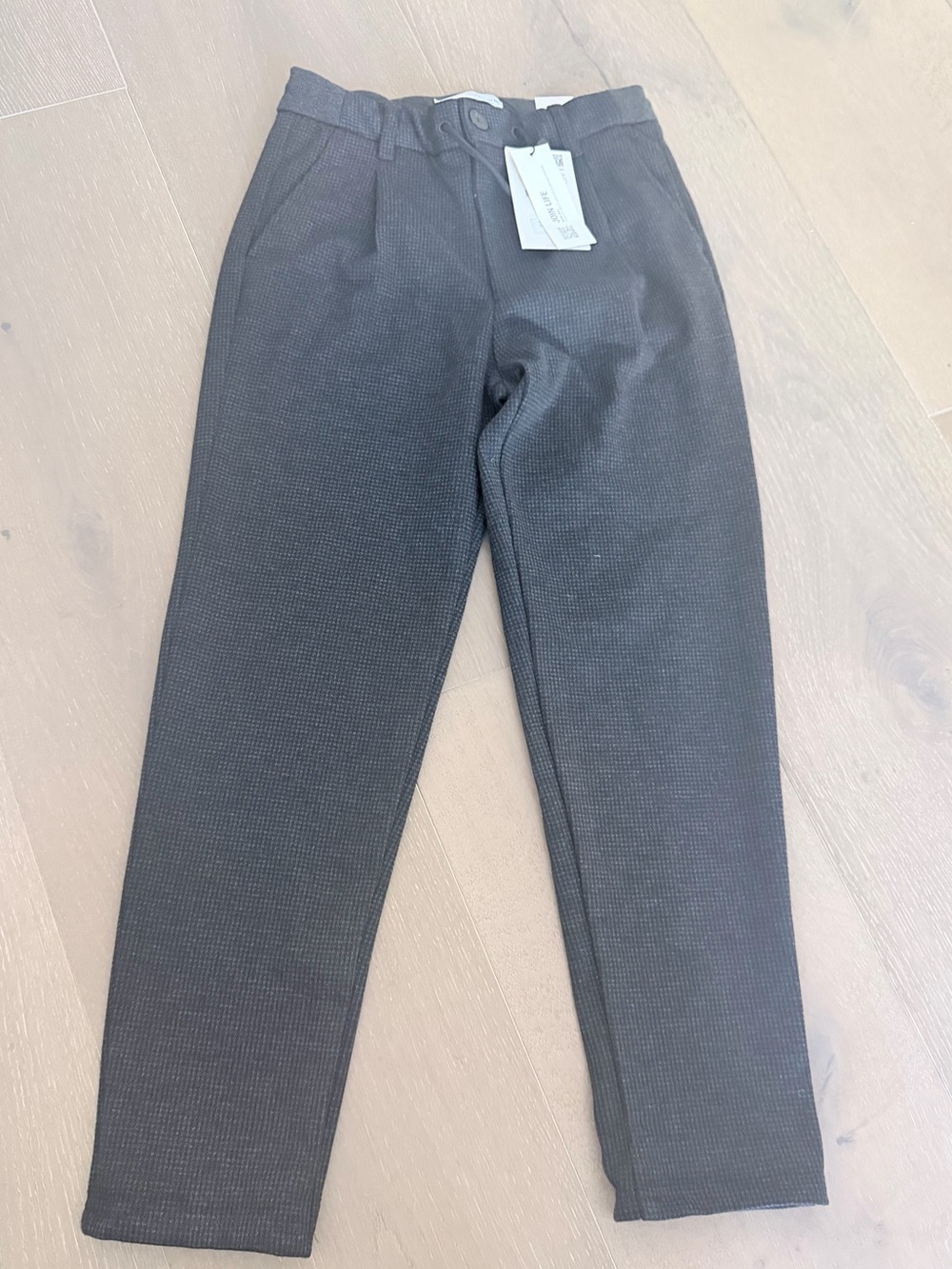 Zara Black Textured Kids Trousers